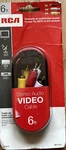 Black VH84R Rca 6" Stereo Audio Video Cable. Condition New.. Fixed Price $10.00.