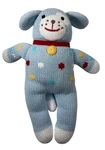 Zubels Bruno Blue Dog Soft Toy Doll Stuffed Animal Organic Cotton Hand-knit 11". Fixed Price $20.74.