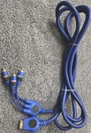 Monster Gamelink 200 Av Cable For Sony Playstation & PS2 PS3 - 10FT Blue. Fixed Price $24.99.