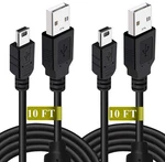 Drimoor Pack 10FT PS3 Controller Charger Cable - Black 2PCS. Fixed Price $11.94.