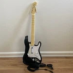 Xbox 360 Rock Band Wired Guitar Fender Harmonix With Strap Adapter Cable. Fixed Price $54.28.