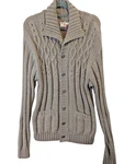 Original Penguin Munsingwear Men Sz Wool Cable Knit Cardigan Sweater Classic. Fixed Price $44.99.