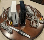 2 Nintendo Wii Consoles Bad Disc Drives, Inc. Cords, 1 Sensor, For Repair/parts. Fixed Price $65.00.