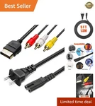6 Ft Tangle-free Av Cable & 5 Ac Power Cord For Xbox And More Gaming Consoles. Fixed Price $14.49.