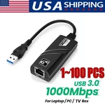 Usb 3.0 Gigabit Ethernet Lan RJ45 1000MBPS Network Adapter For Windows Pc Lot. Fixed Price $423.29.