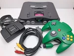 Nintendo N64 NUS-001 Black Console With Oem Green Controller & Cords Tested. Fixed Price $95.00.