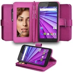 New Moto 3RD Gen. Rflection ABACUS24-7 Mirror Wallet Case & Holder, Purple. Fixed Price $15.99.